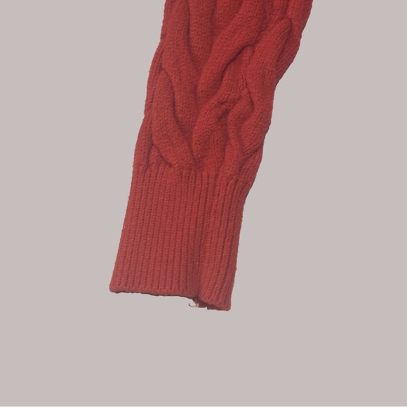 🌹 Philosophy Republic Clothing Red Cable Knit Sweater Chunky Crew Neck XL - Picture 3 of 5